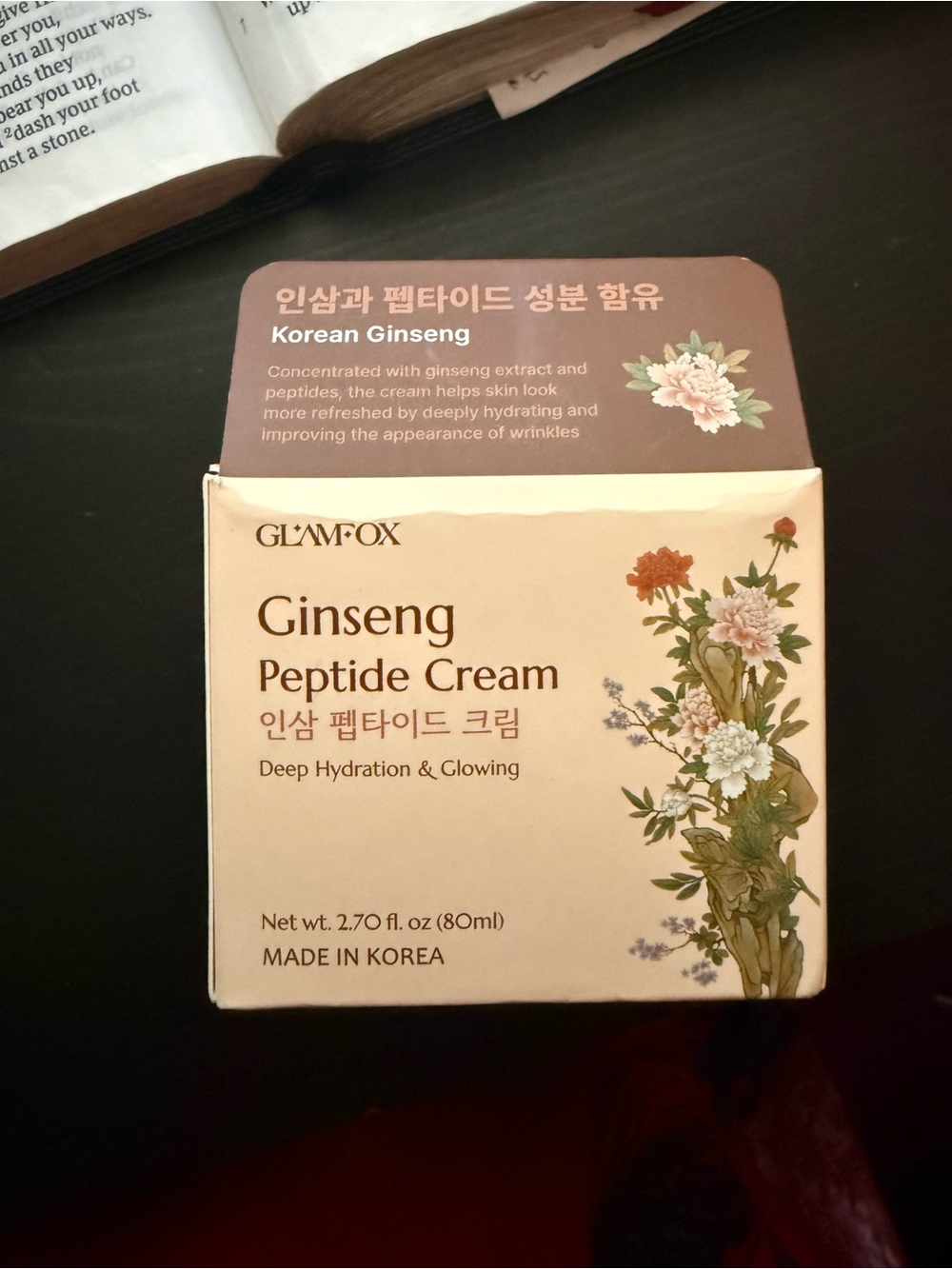 Glam fox white Cream Ginseng Peptide Moisturizer
